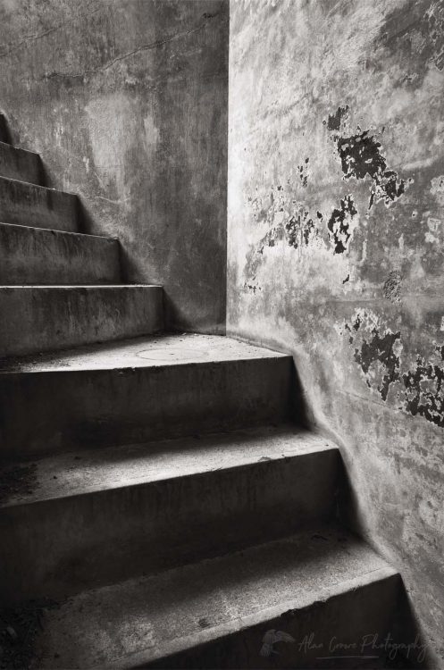 Bunker stairs Fort Casey State Park, Washington.