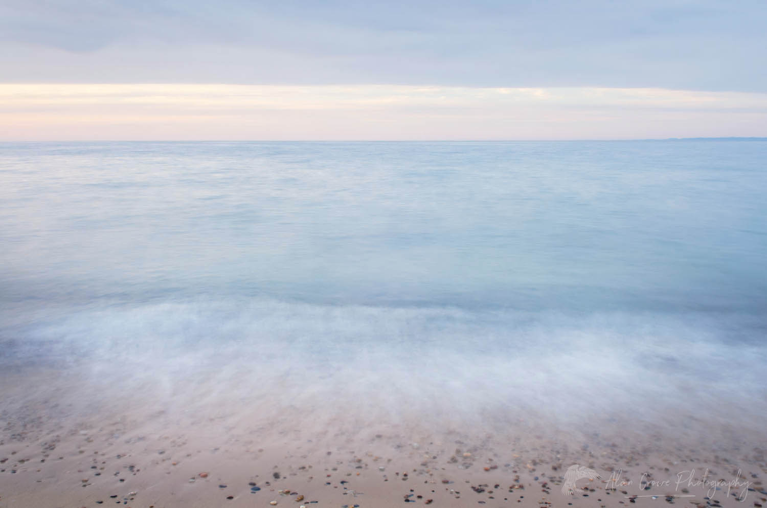 Lake Superior seen from beach at Whitefish Point Upper Peninsula Michigan #63780