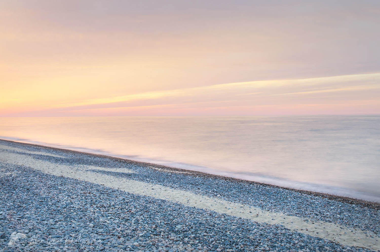 Lake Superior seen from beach at Whitefish Point Upper Peninsula Michigan #63784