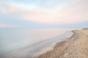 Lake Superior seen from beach at Whitefish Point Upper Peninsula Michigan