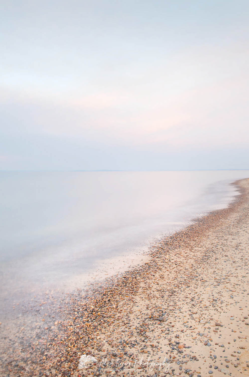 Lake Superior seen from beach at Whitefish Point Upper Peninsula Michigan #63786