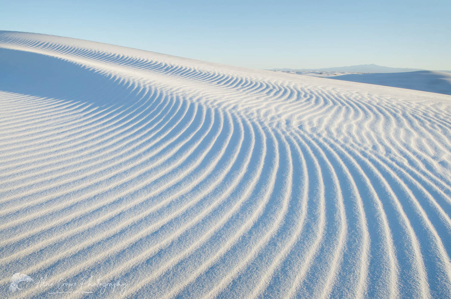 Ripple patterns in gypsum sand dunes, White Sands National Park New Mexico #57050