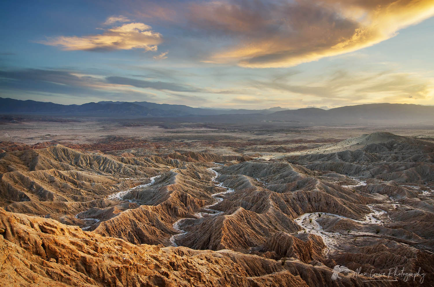 Sunset over Borrego Badlands from Fonts Point, Anza-Borrego Desert State Park California #56810
