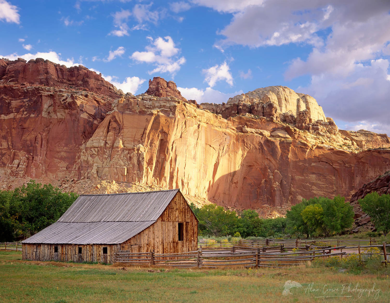 Barn and pasture in Fruita Historic District, Capital Reef National Park Utah #6088