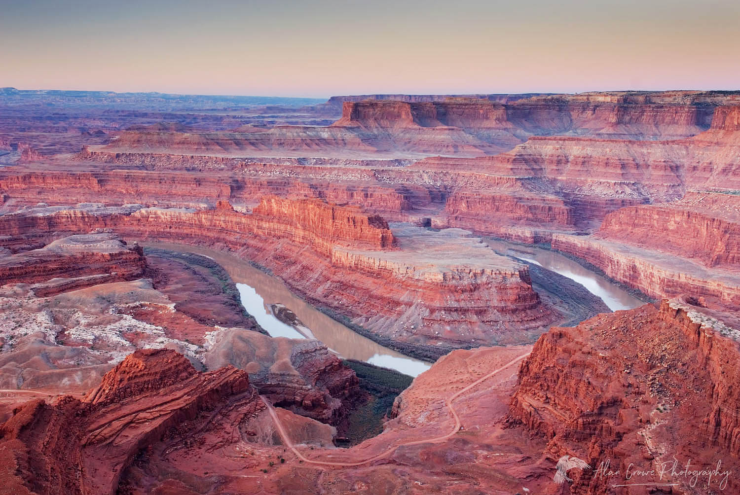 View of the Colorado River from overlook at Dead Horse Point State Park Utah #40244