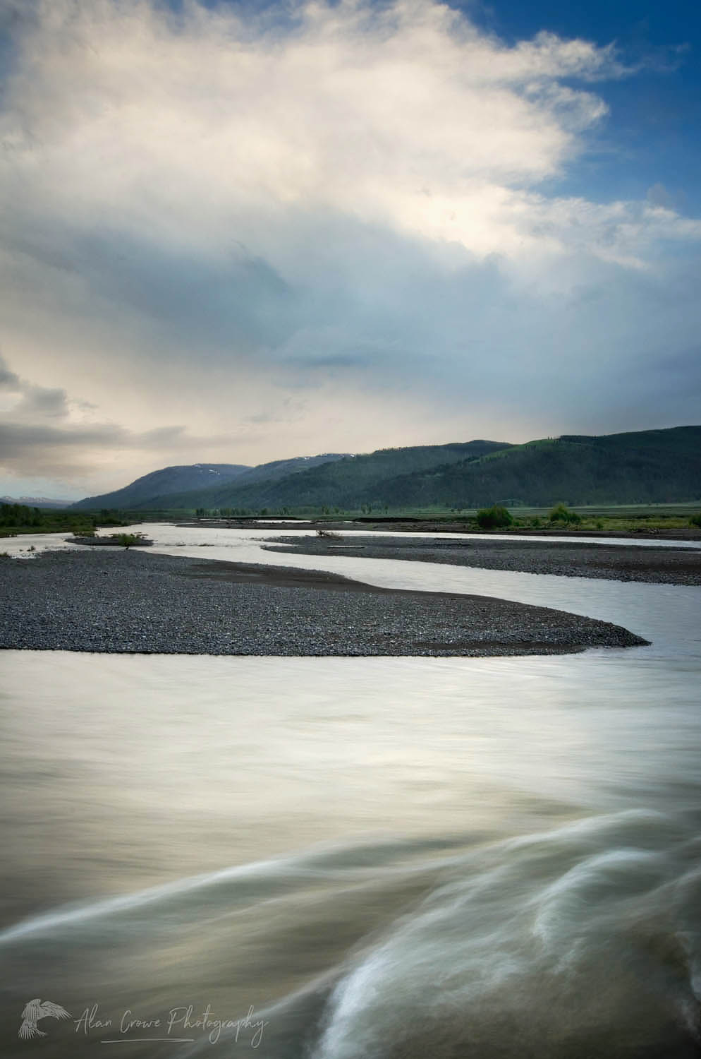 Summer storm over the Lamar River in ther Lamar River Valley, Yellowstone National Park Wyoming #52190
