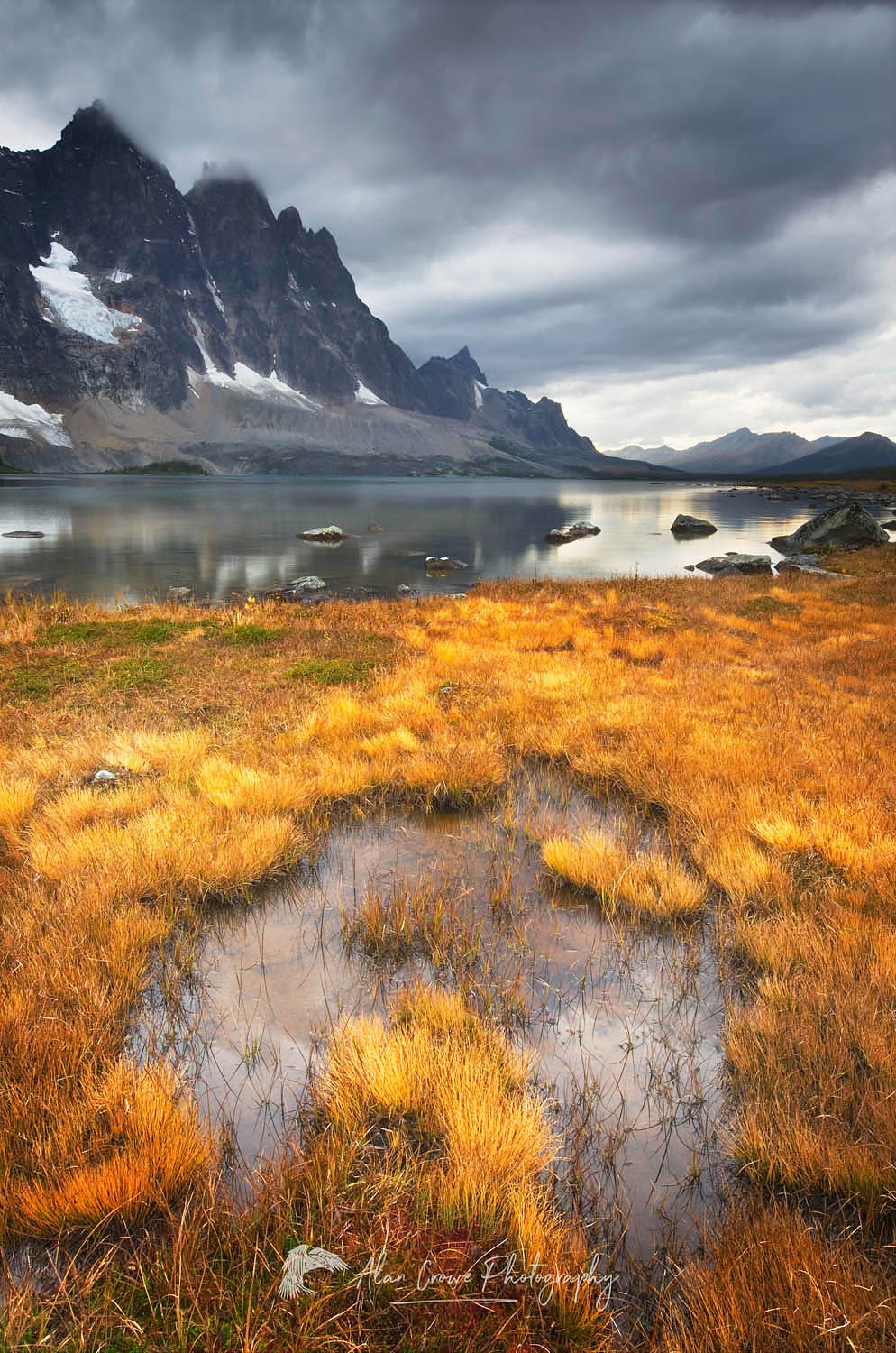 Approaching storm, the Ramparts, Tonquin Valley, Jasper National Park Alberta #54754