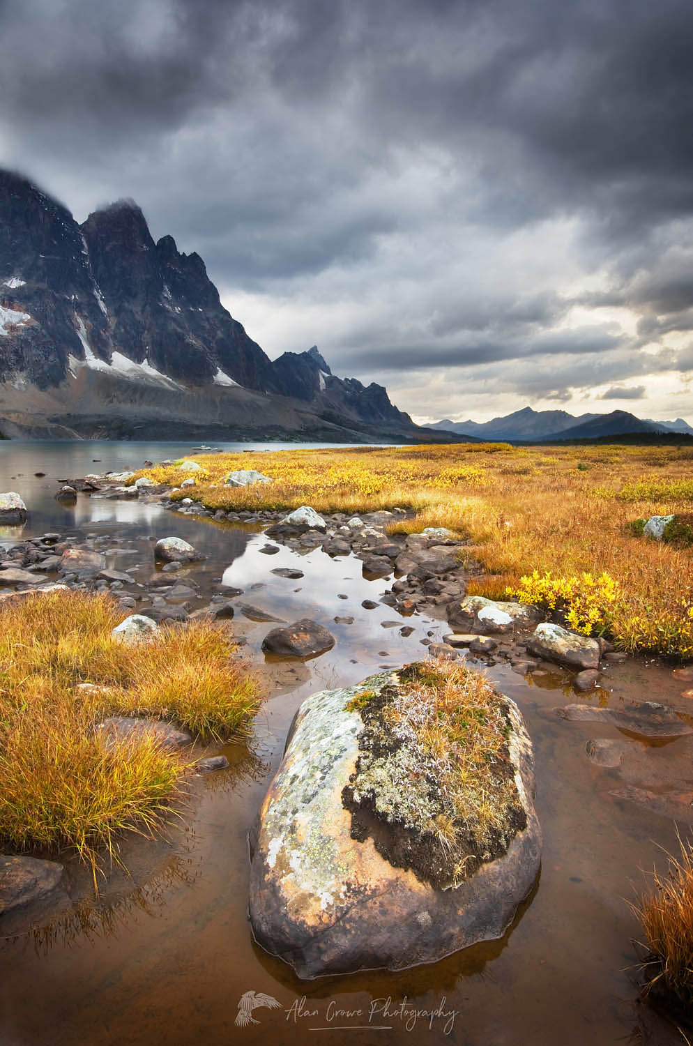 Approaching storm, the Ramparts, Tonquin Valley, Jasper National Park Alberta #54760