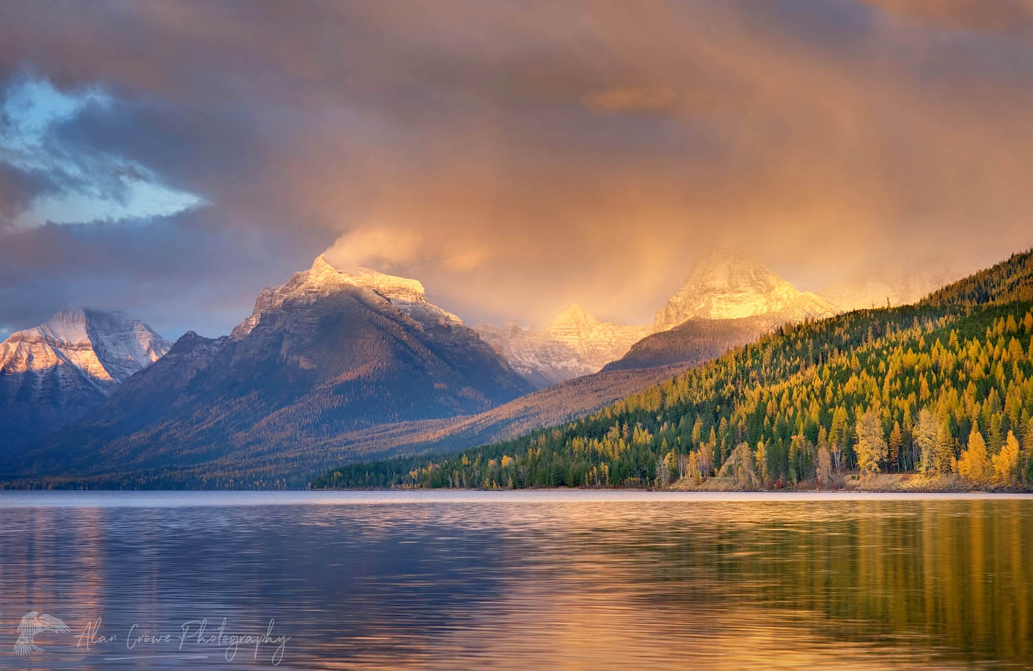 Autumn storm over Lake McDonald Glacier National Park Montana #22797