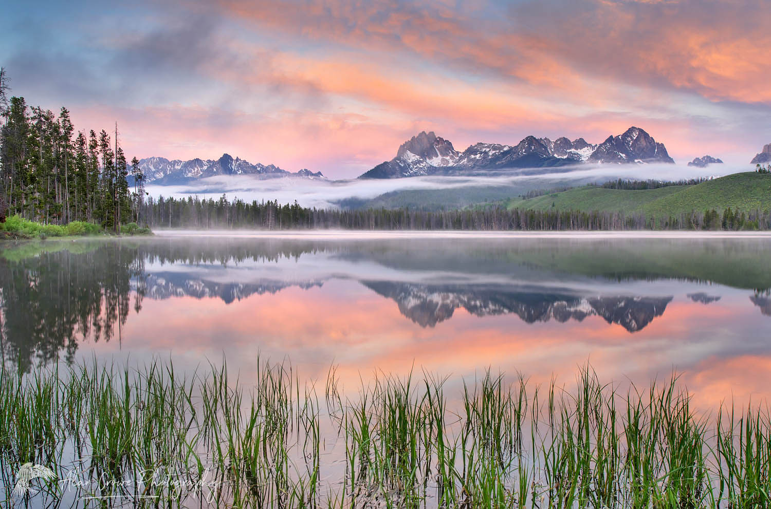 Little Redfish Lake at sunrise, Sawtooth National Recreation Area Idaho #56173