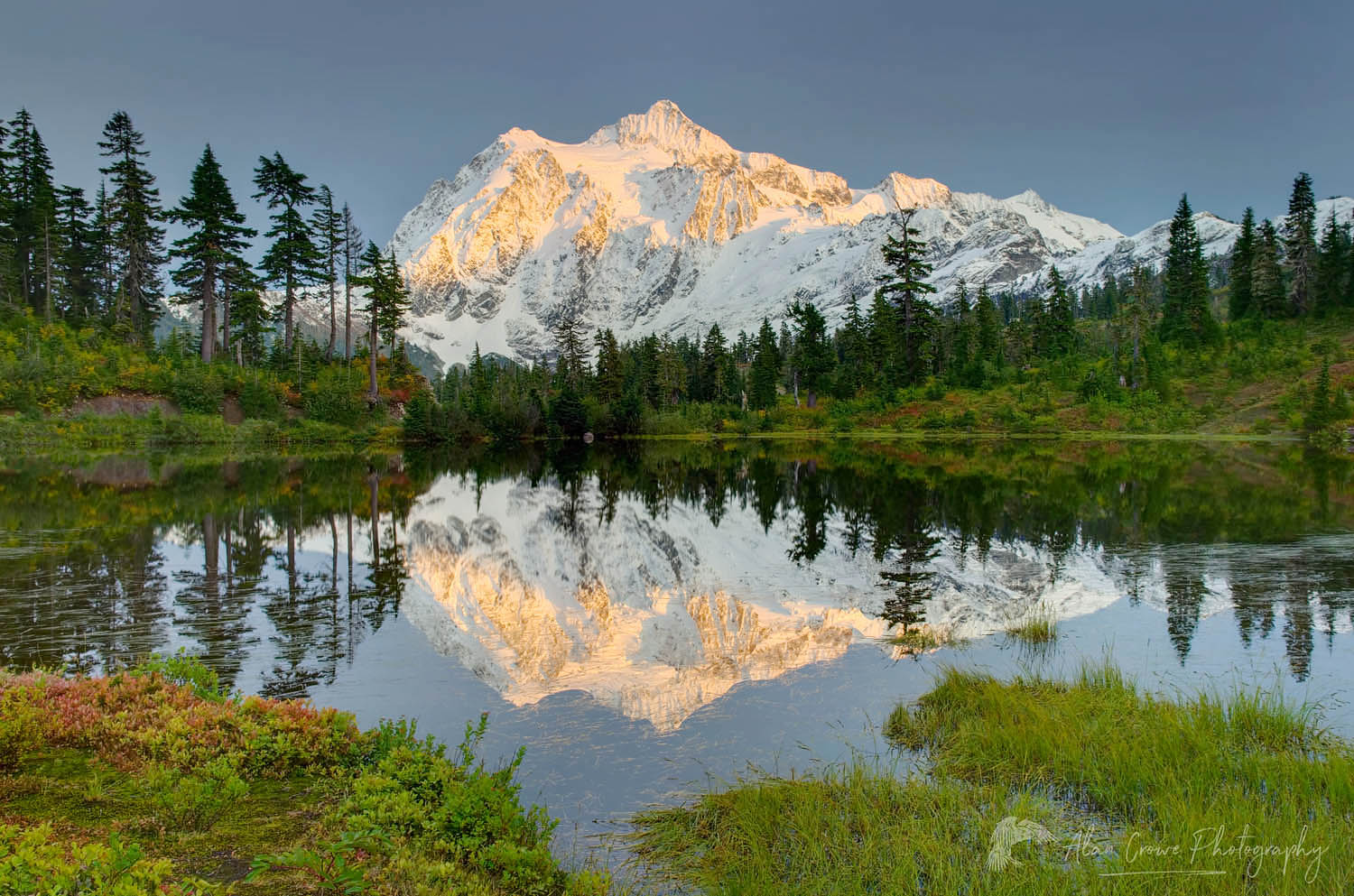 Mount Shuksan reflected in Picture Lake North Cascades Washington #46627