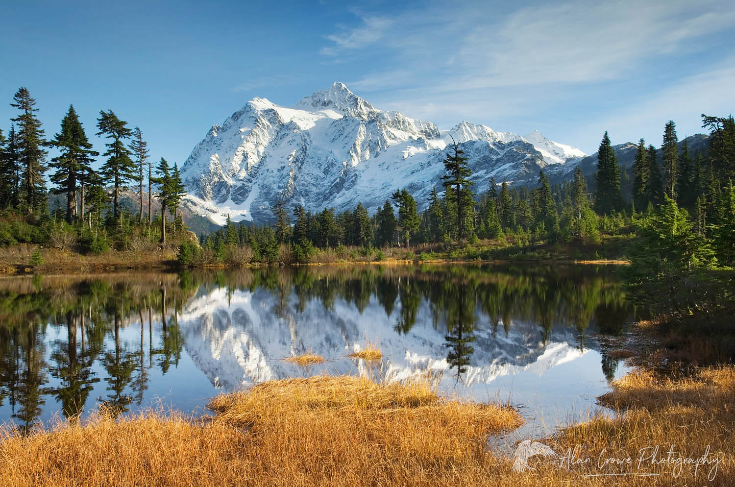 Mount Shuksan reflected in Picture Lake North Cascades Washington #55170