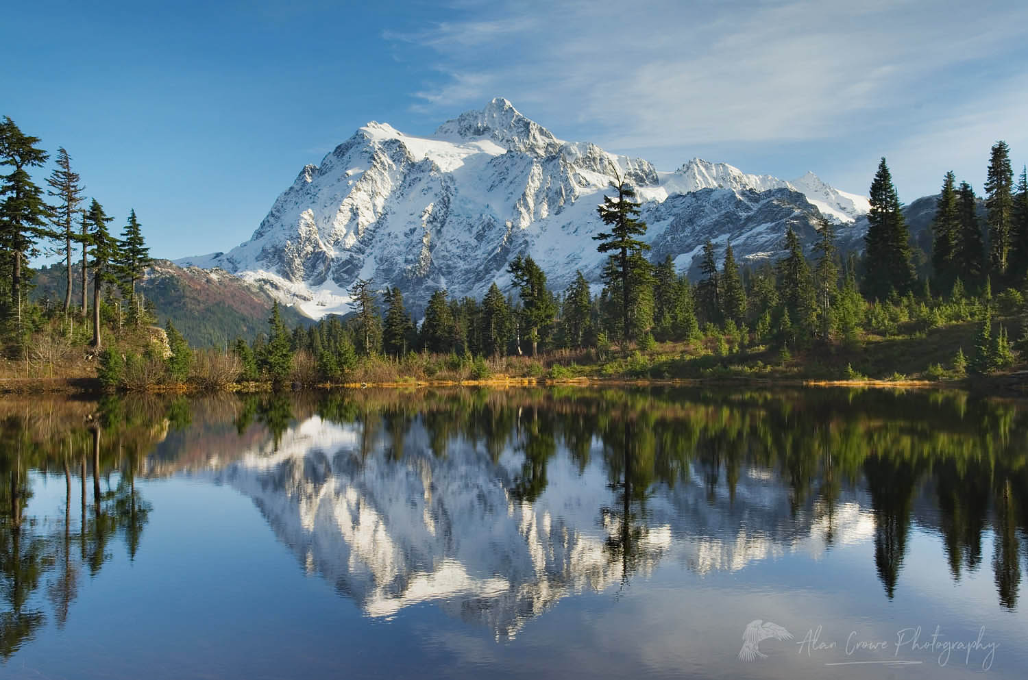 Mount Shuksan reflected in Picture Lake North Cascades Washington #55172