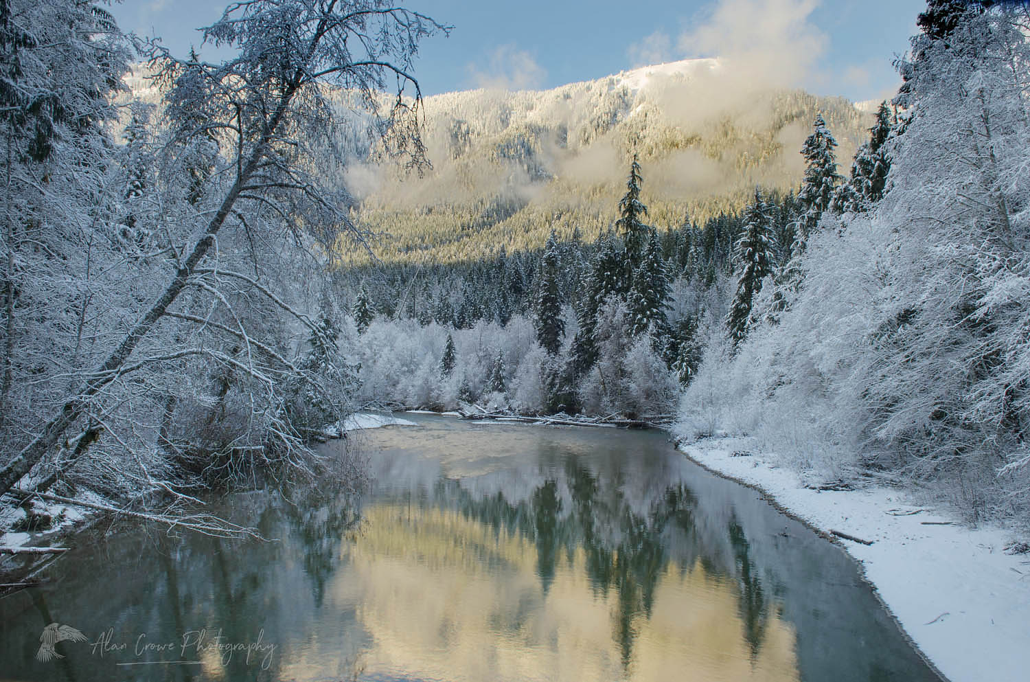 Nooksack River in winter North Cascades Washington #56544