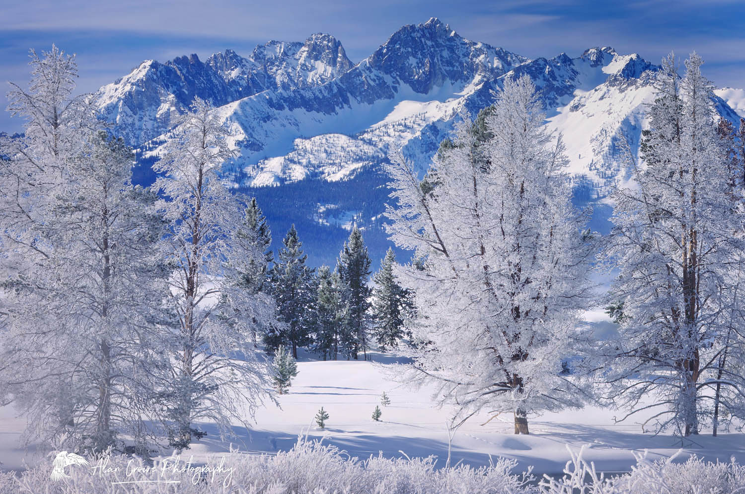 Winter in the Sawtooth Mountains Idaho #6211