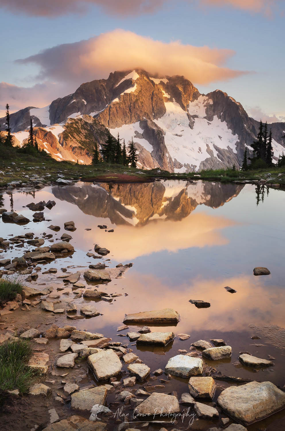 Whatcom Peak reflected in Tapto Lake, North Cascades National Park #61493