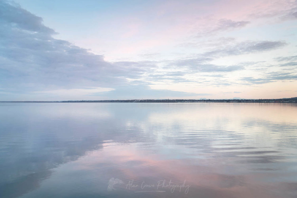 Clouds reflected in calm waters of Bellingham Bay Washington #64850