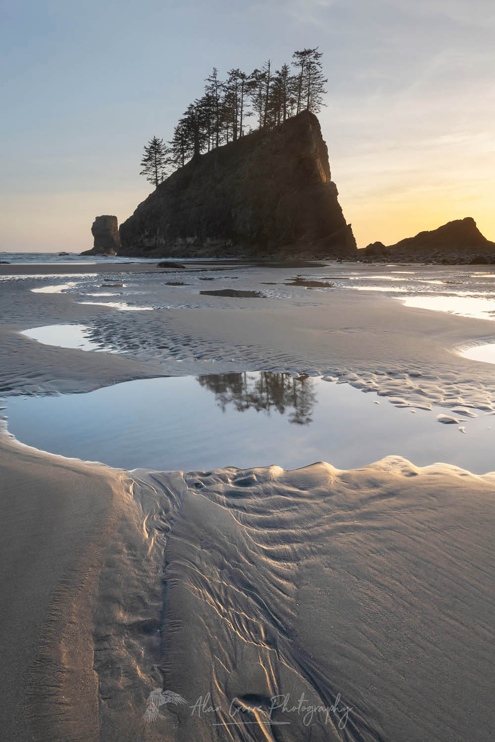 Second Beach tide pools at sunset, Olympic National Park near La Push Washington #65403