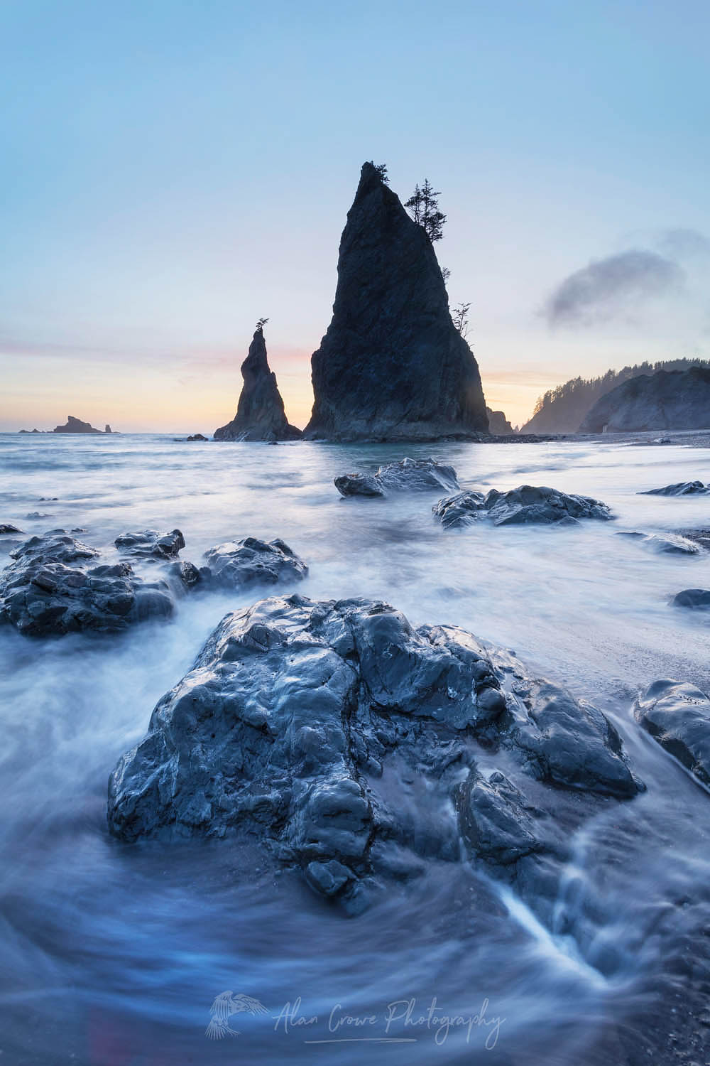 Twilight at Split Rock on Rialto Beach, Olympic National Park #65345