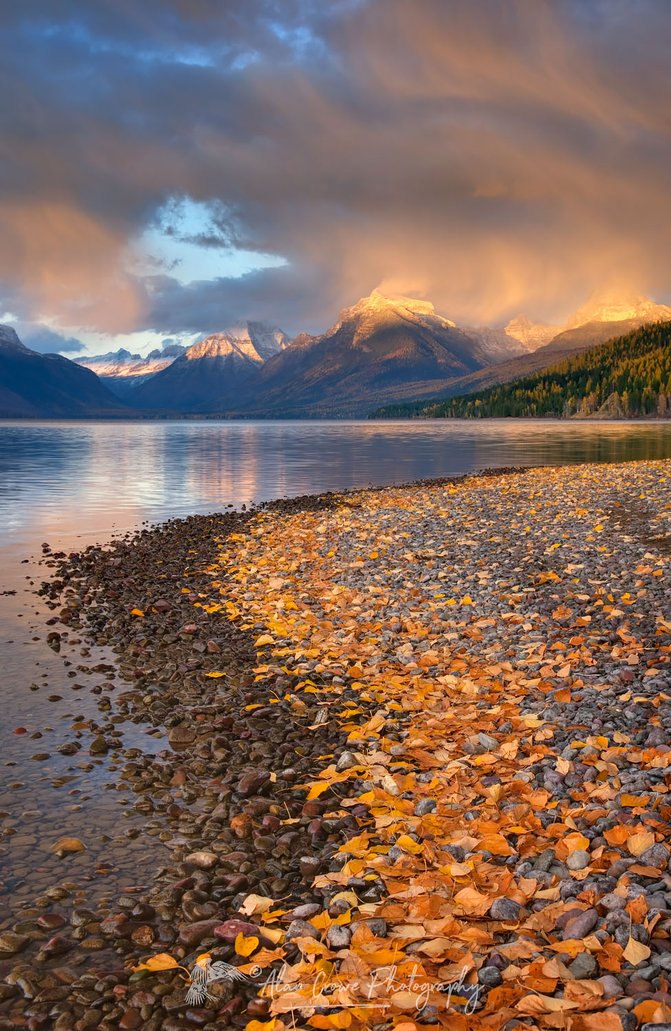 Autumn storm over Lake McDonald Glacier National Park Montana #22770