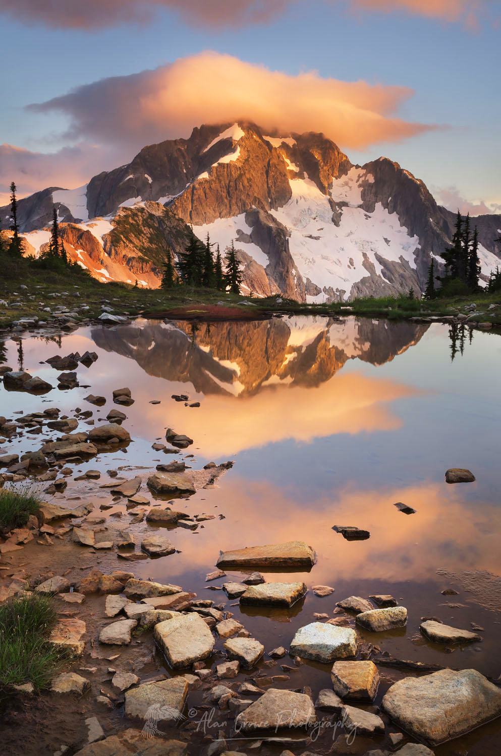 Whatcom Peak reflected in Tapto Lake, North Cascades National Park #61493