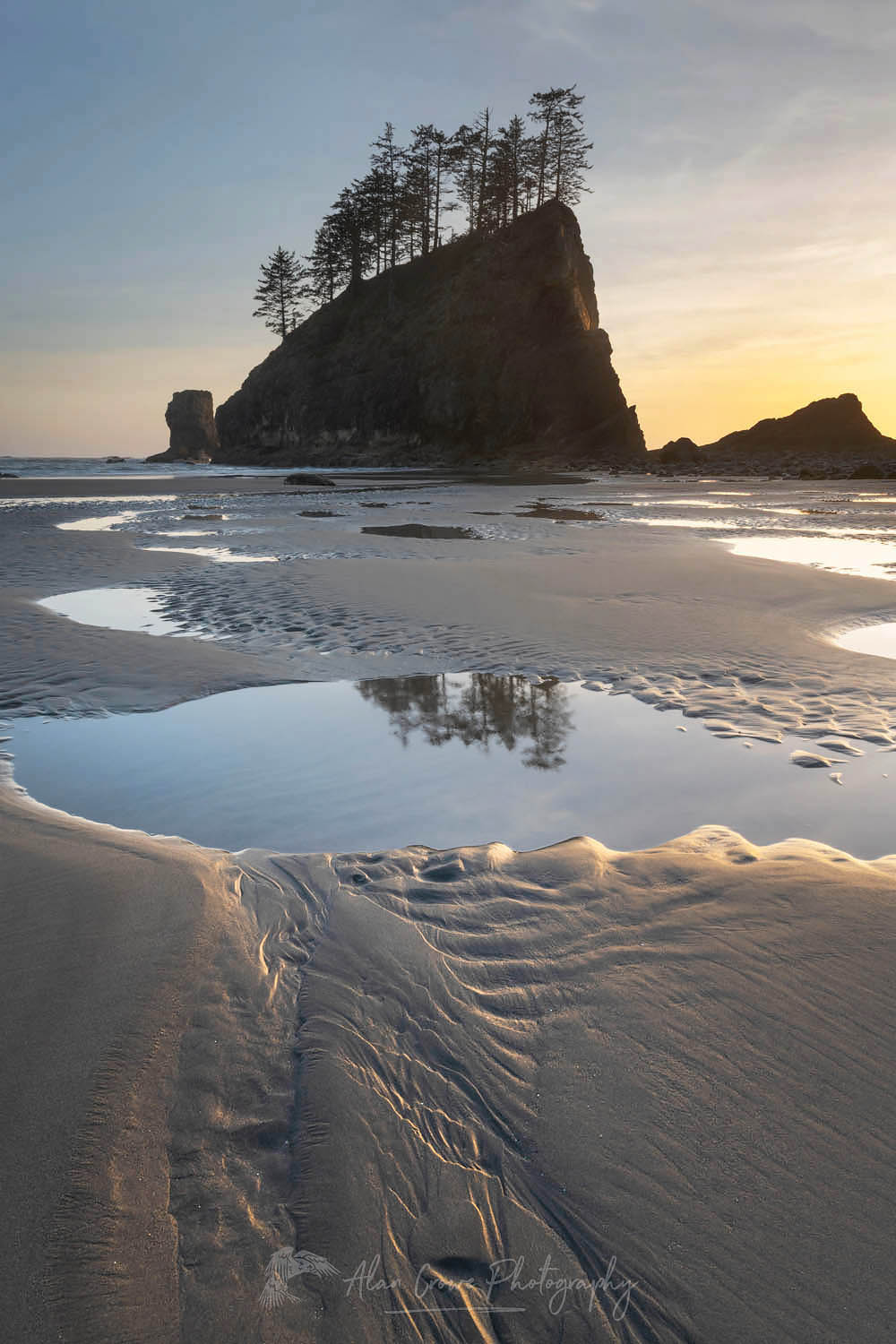 Second Beach tide pools at sunset, Olympic National Park near La Push Washington #65403