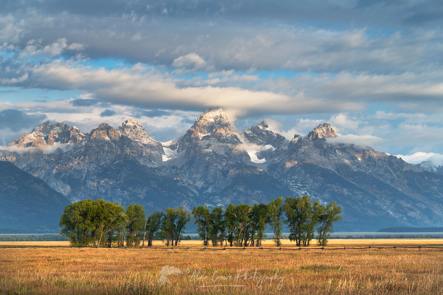The Teton Range in morning light from Mormon Row, Grand Teton National Park Wyoming #67411