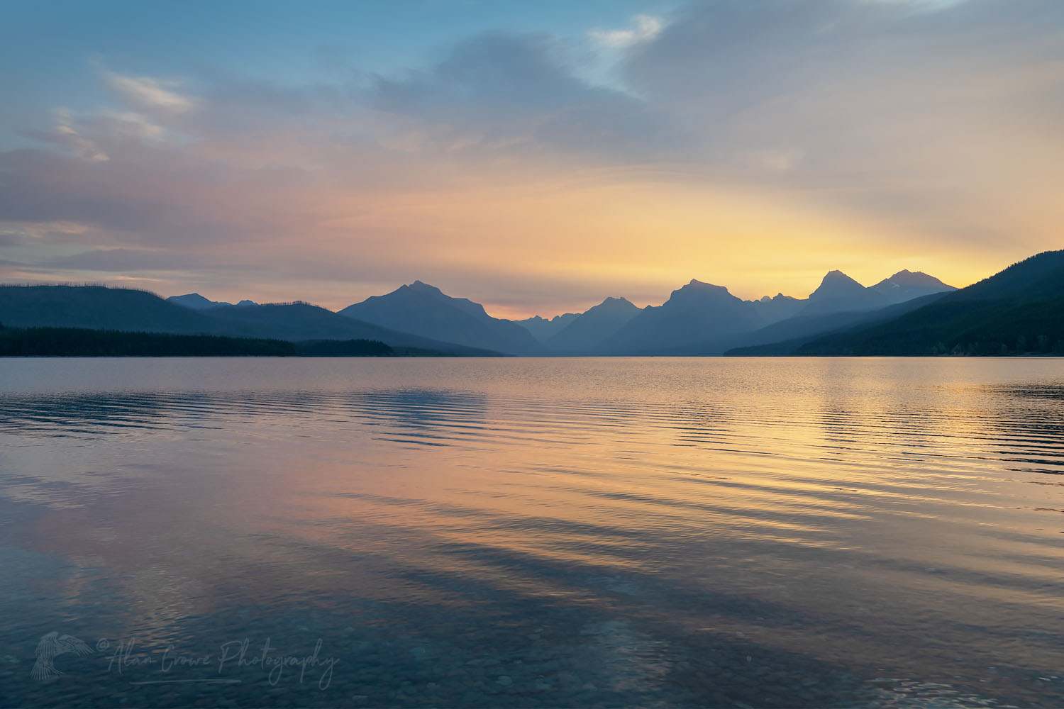 Sunrise over Lake McDonald Glacier National Park Montana #70125