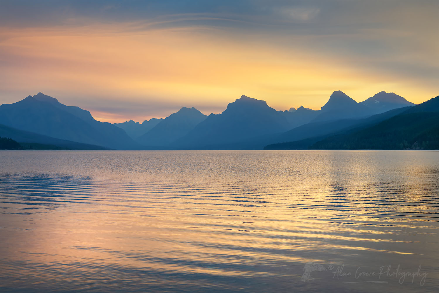 Sunrise over Lake McDonald Glacier National Park Montana #70126