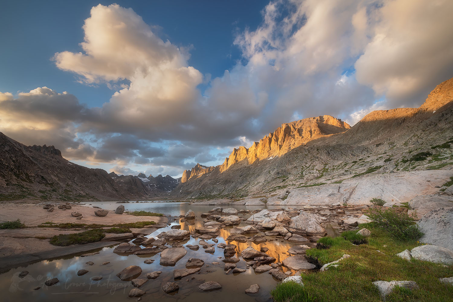 Evening light over Titcomb Basin, Bridger Wilderness, Wind River Range Wyoming #66572or