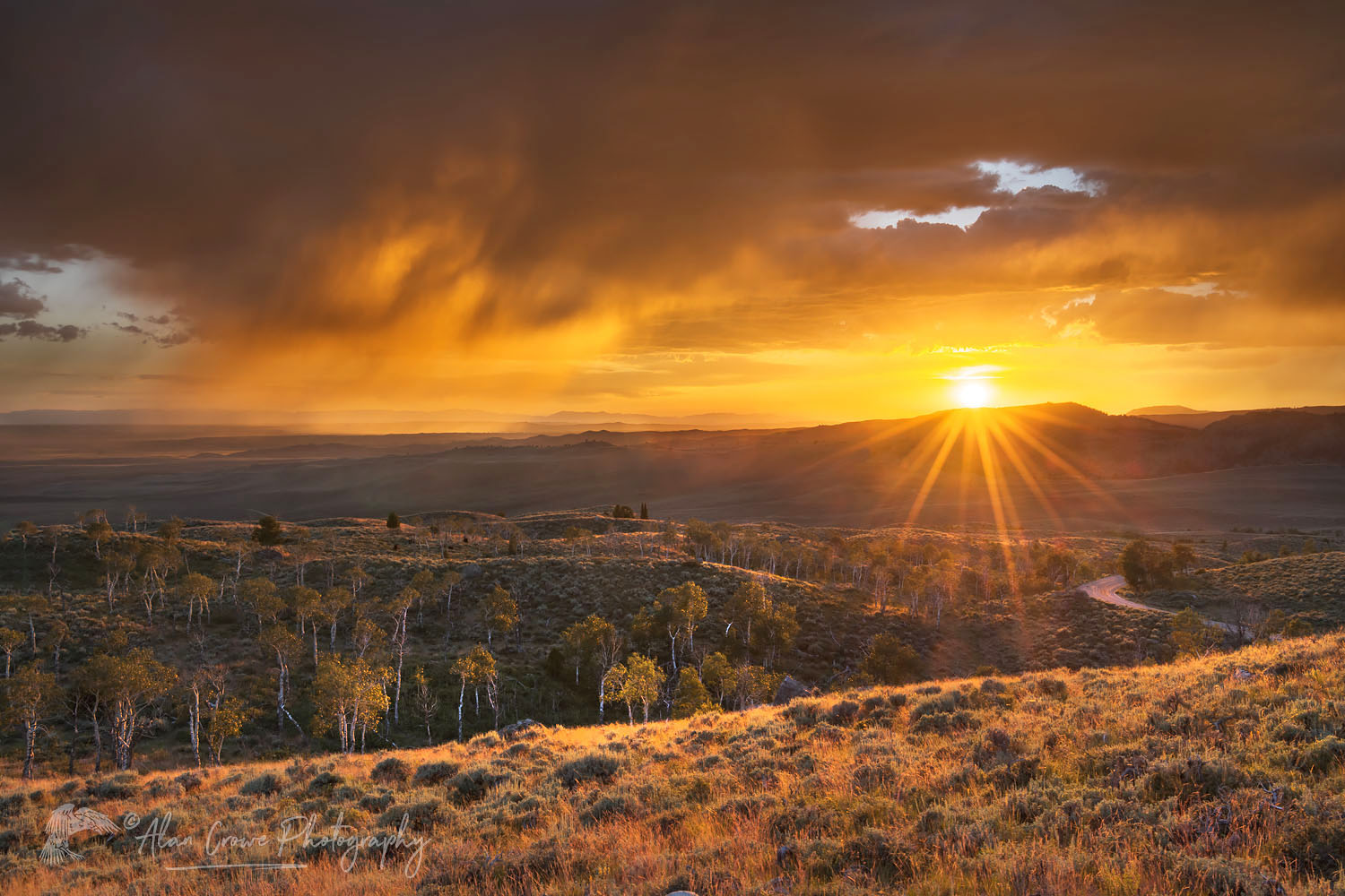 Stormy sunset from Scab Creek Trailhead. Bridger-Teton National Forest Sublette County, Wyoming #69049