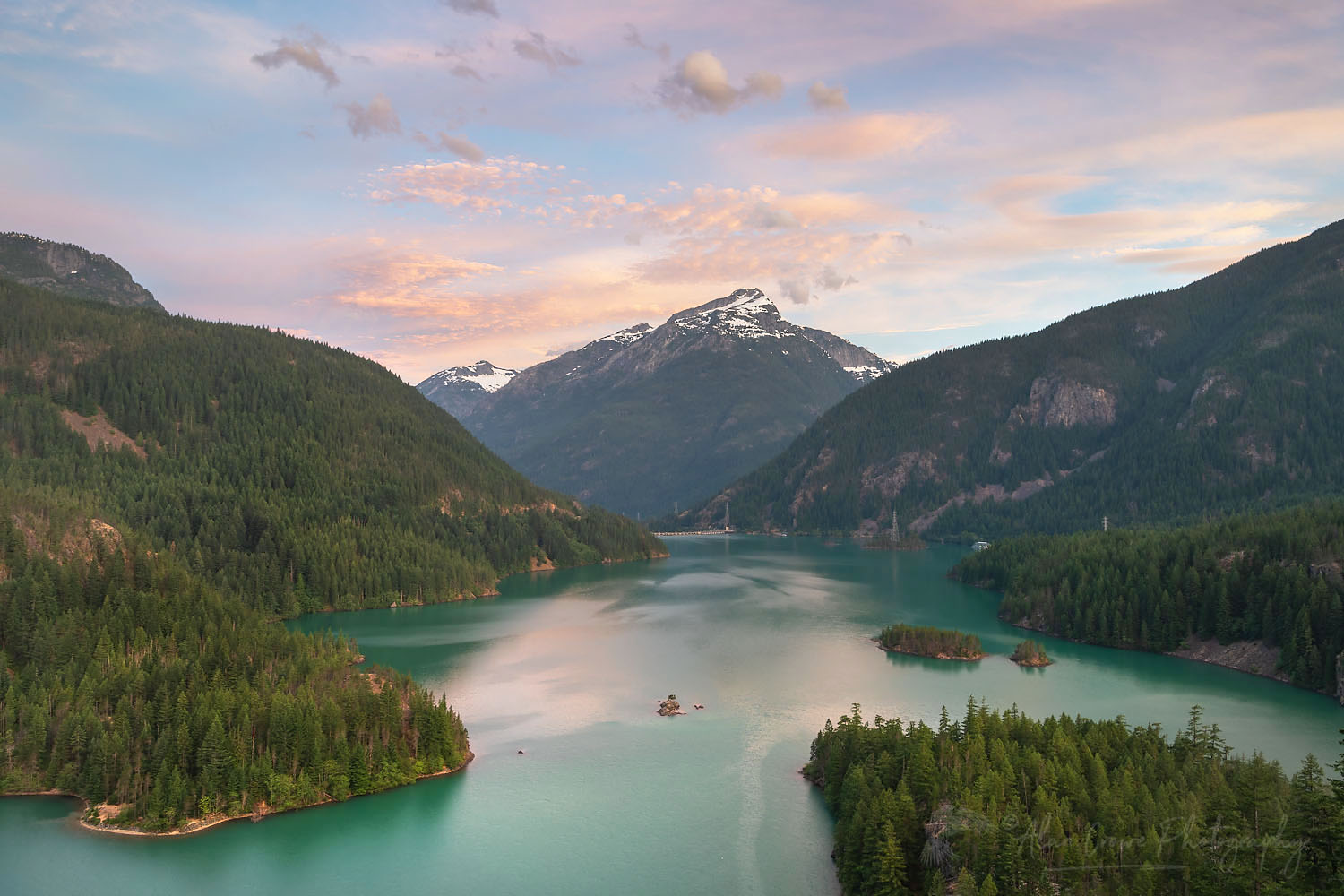 Diablo Lake and Davis Peak, Ross Lake National Recreation Area. North Cascades Washington #71713
