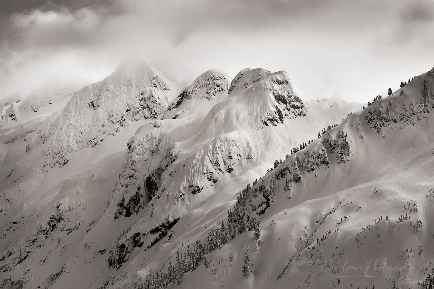 Shuksan Arm in winter North Cascades Washington #70563bw
