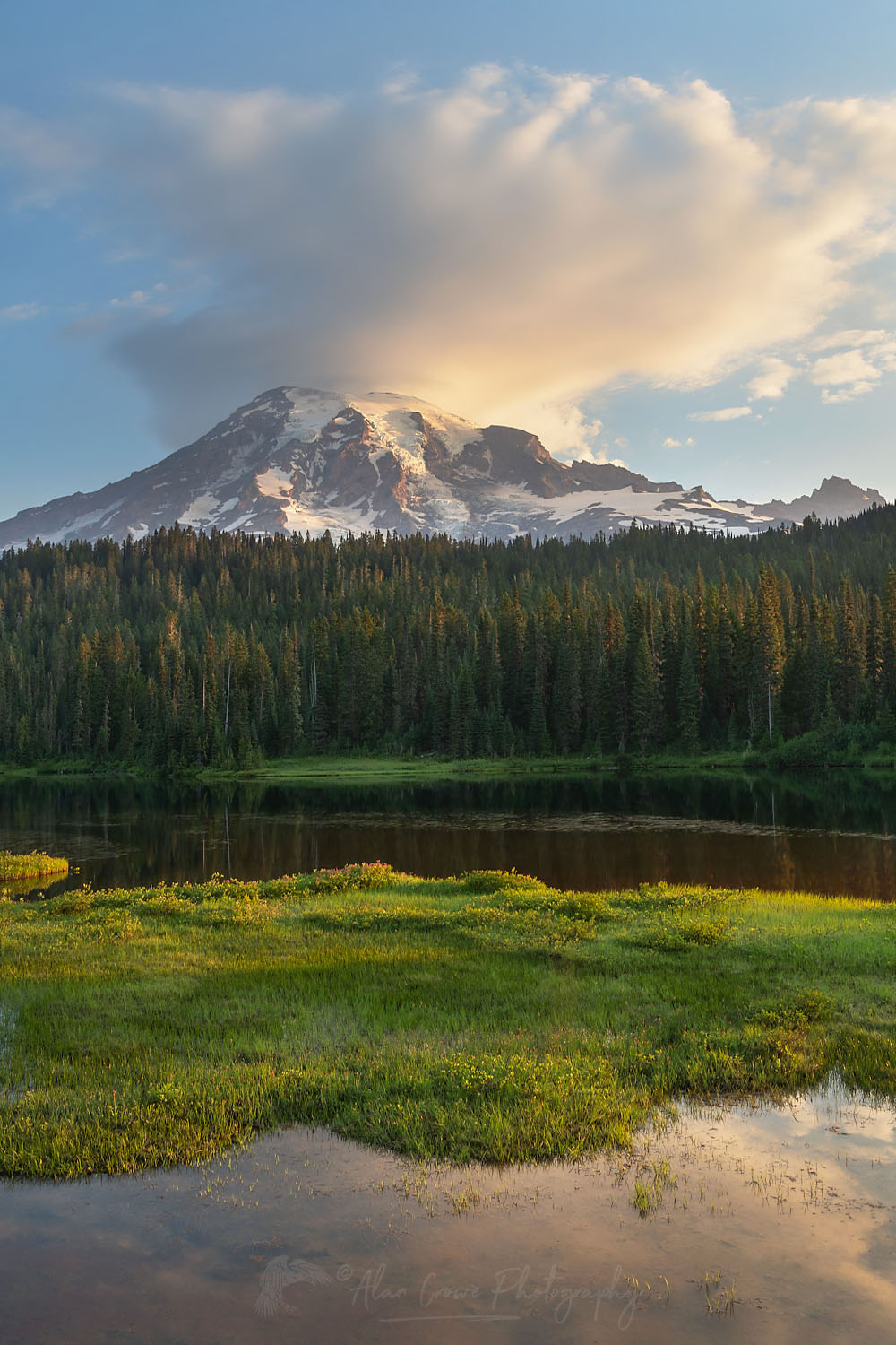 Sunrise over Mount Rainier seen from Reflection Lake. Mount Rainier National Park Washington #73139