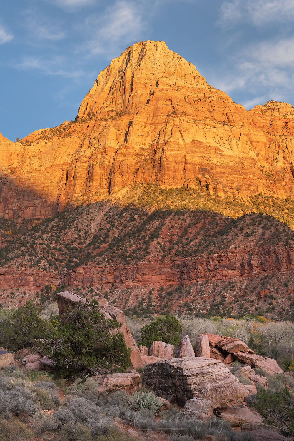 Autumn sunset on Bridge Mountain Zion National Park #76721