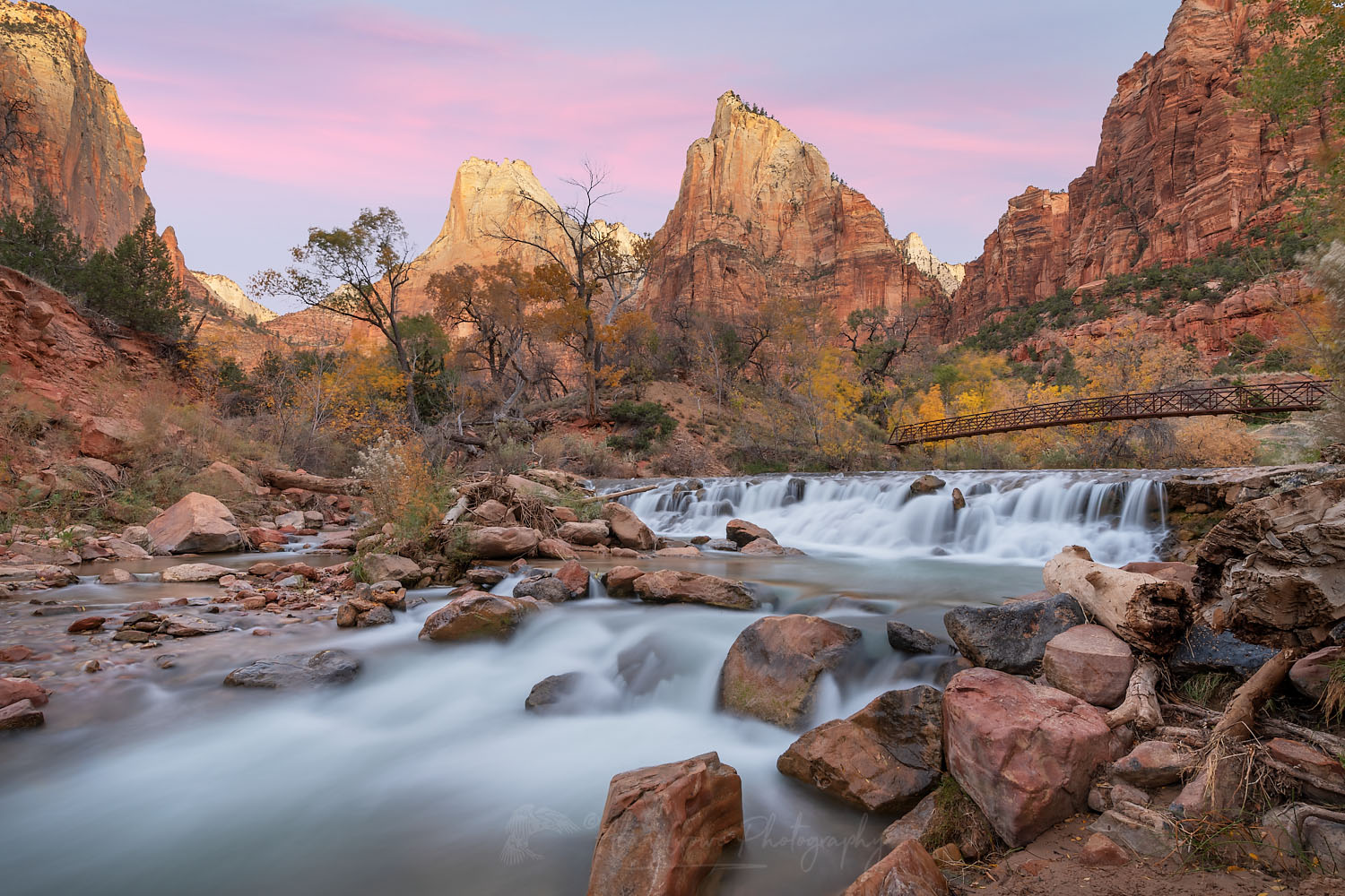 Virgin River at Court of the Patriarchs Zion National Park Utah #76937