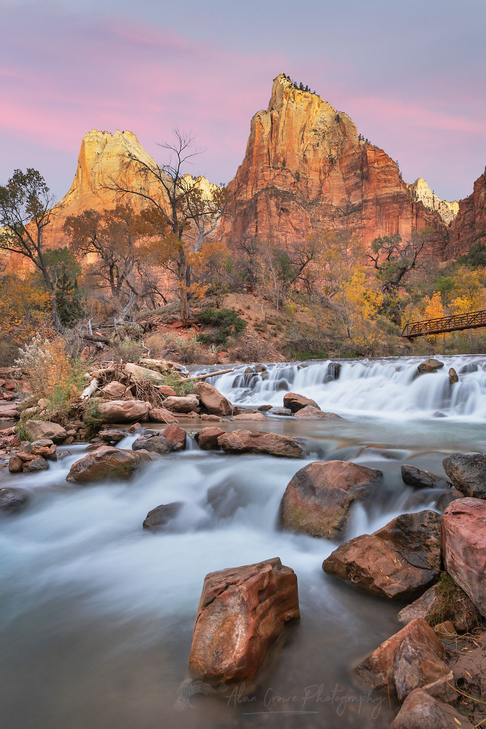 Virgin River at Court of the Patriarchs Zion National Park Utah #76939