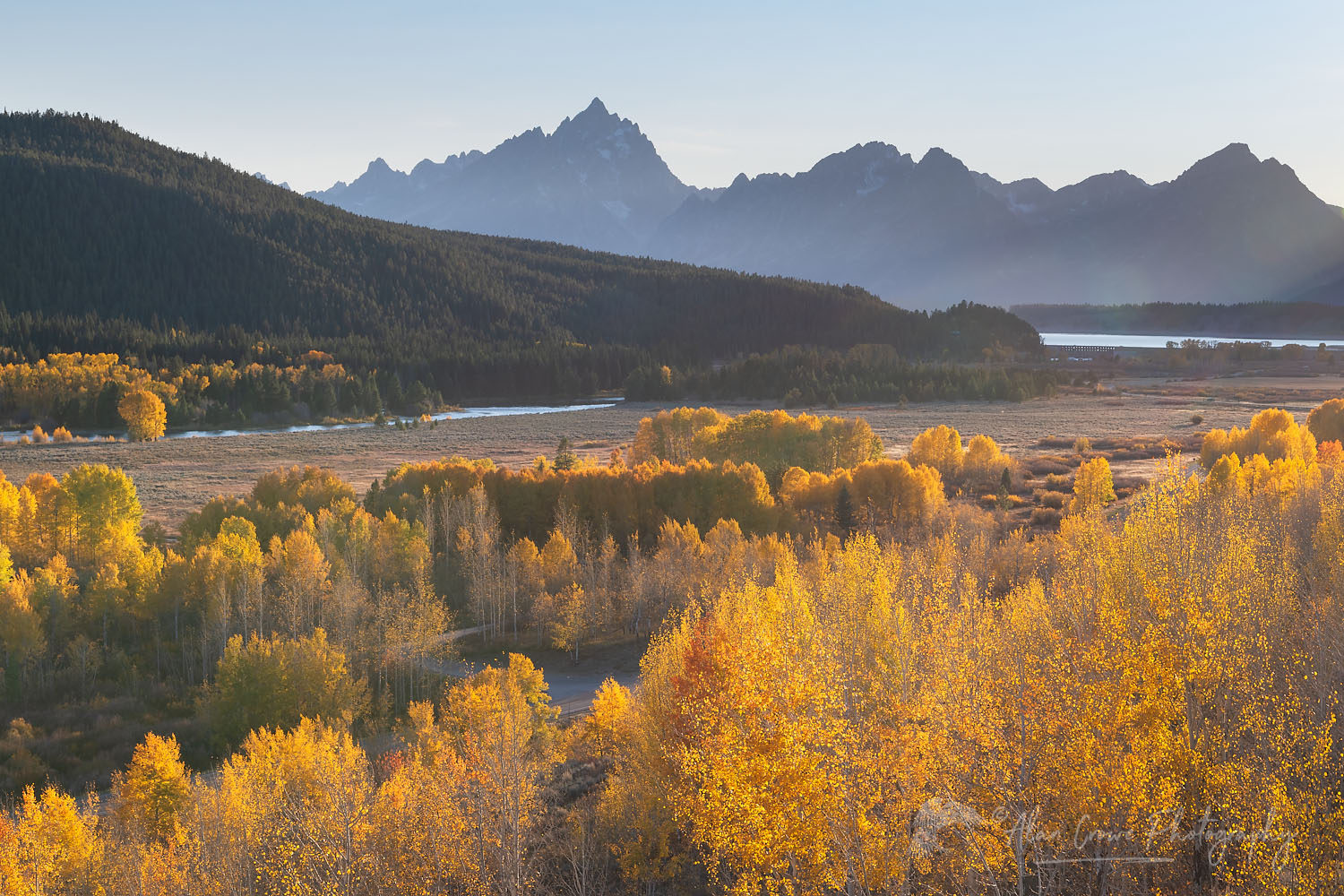 Fall color at Oxbow Bend, Grand Teton National Park Wyoming #74197