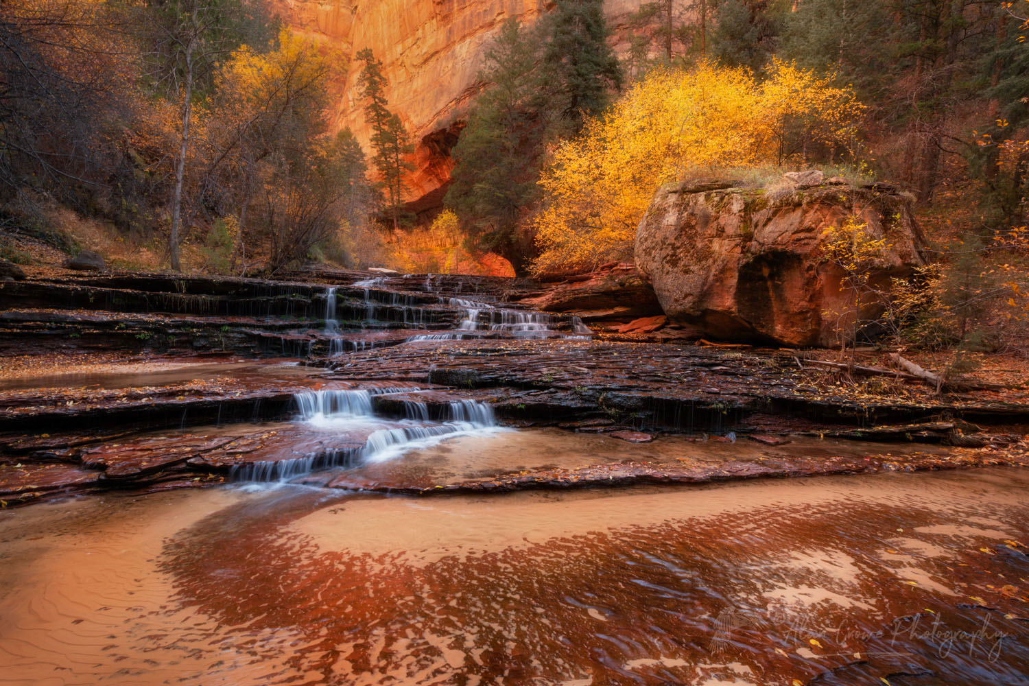 Archangel Falls on Left Fork North Creek, Zion National Park #76785or