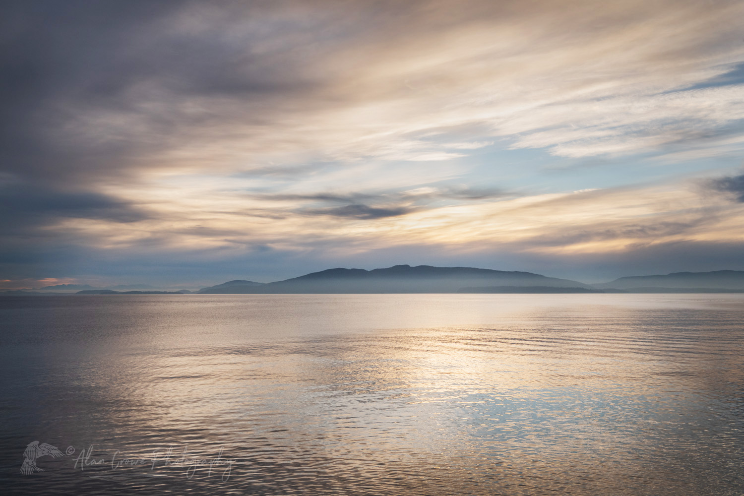 Sunset over Bellingham Bay, Washington, on a calm winter evening. #87683