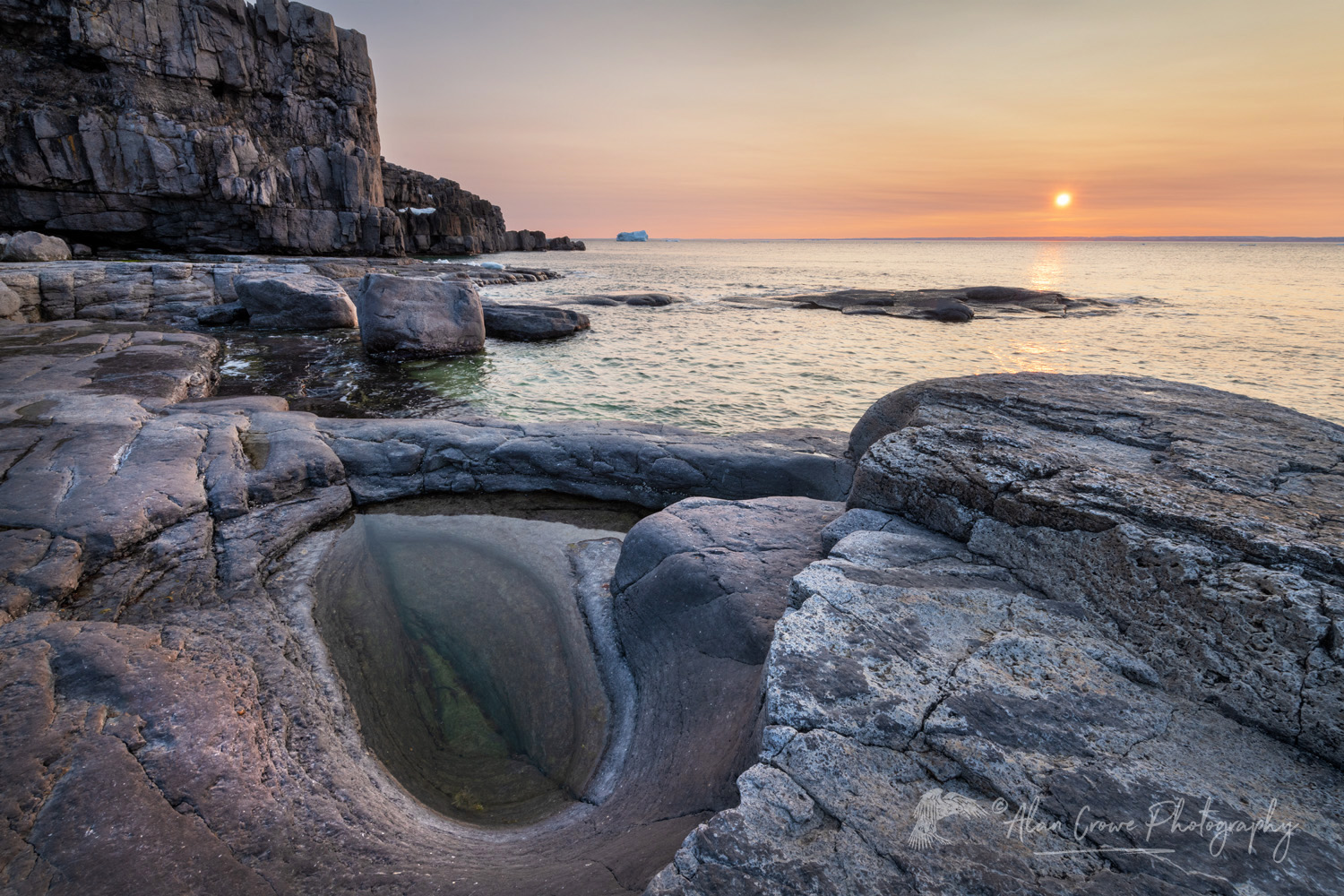 Sunset over Cape Norman on the Great Northern Peninsula. Cape Norman is the northernmost point of insular Newfoundland. Newfoundland and Labrador, Canada #80455