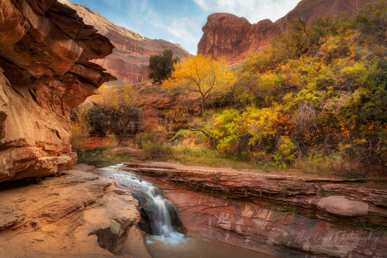 Waterfall in Coyote Gulch Glen Canyon National Recreation Area Utah #76158or