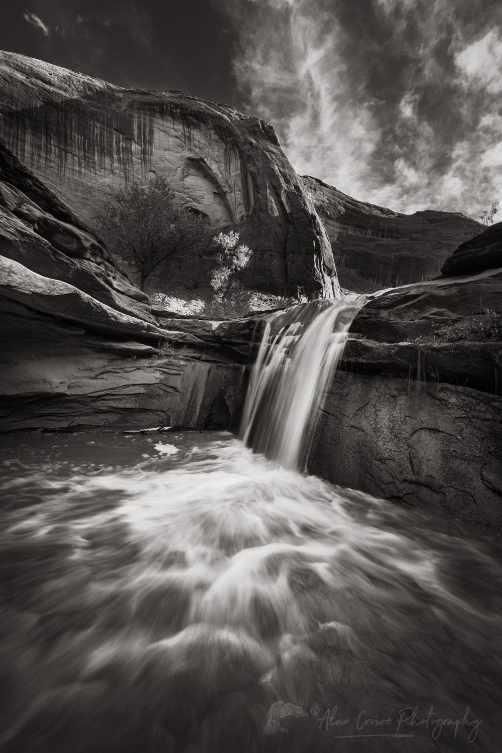 Waterfall in Coyote Gulch Glen Canyon National Recreation Area Utah #76144bw
