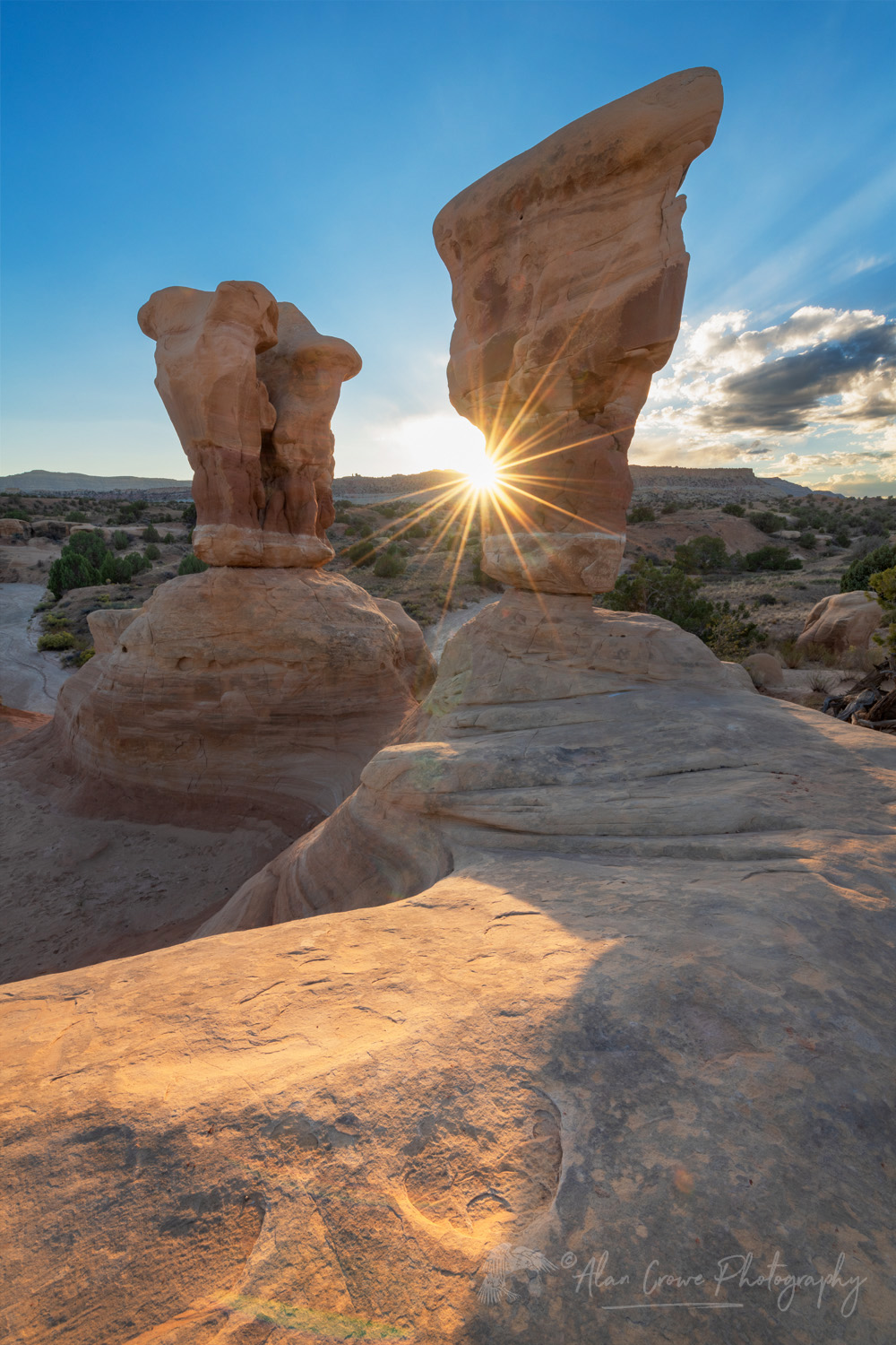 Sunset over sandstone hoodoos. Devils Garden Grand Staircase-Escalante National Monument #84649