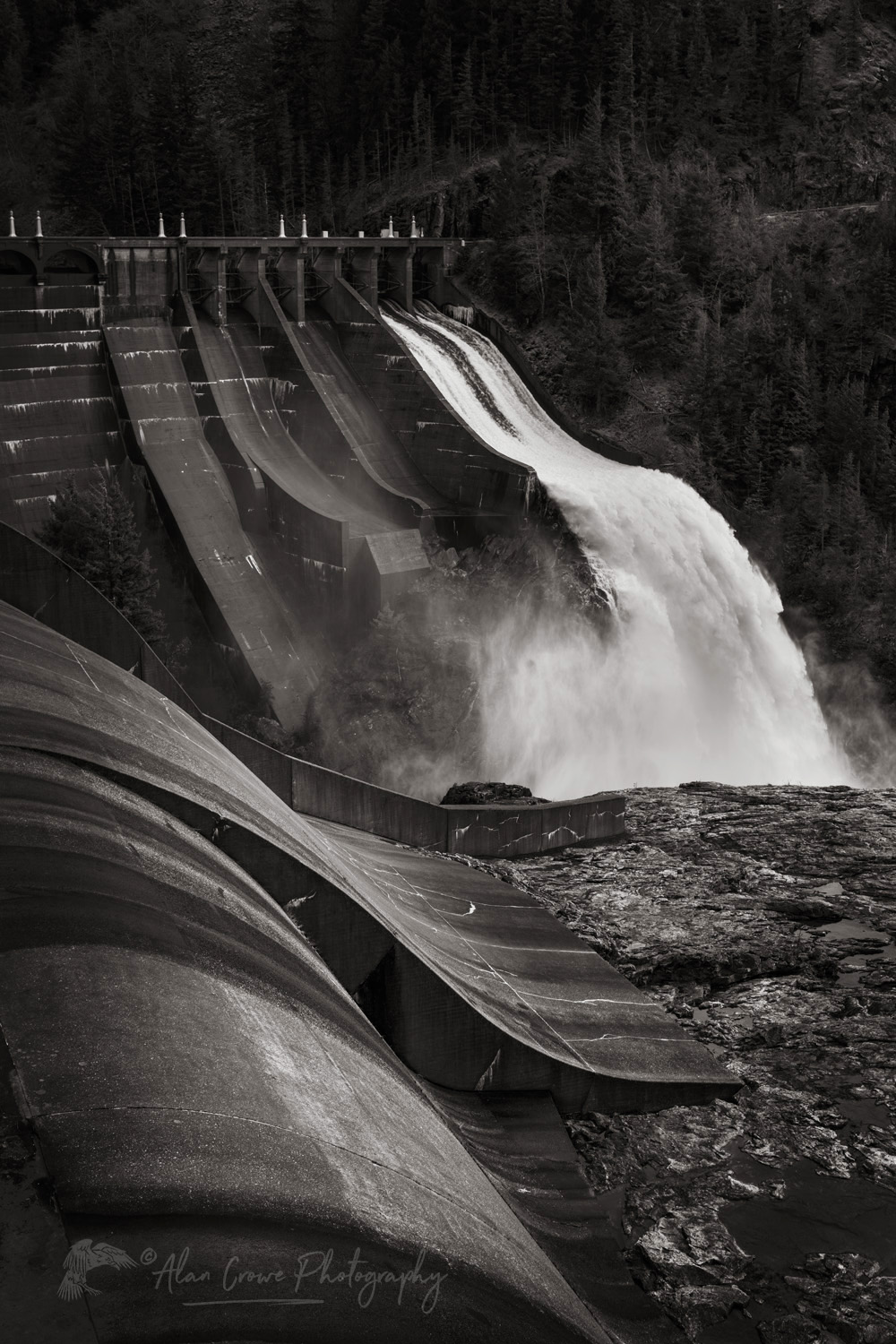 Diablo Dam, North Cascades Washington #85547bw