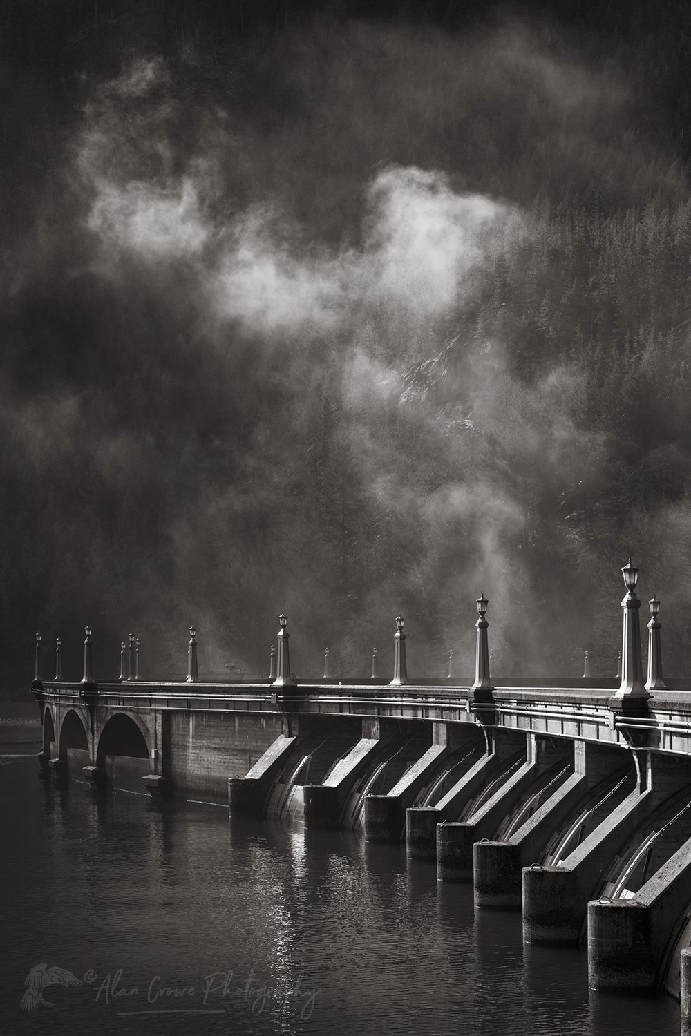 Diablo Dam, North Cascades Washington #85538bw