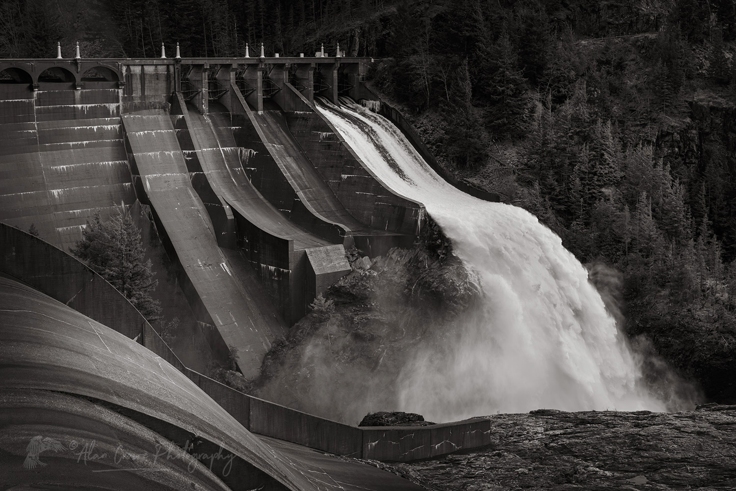 Diablo Dam, North Cascades Washington #85546bw