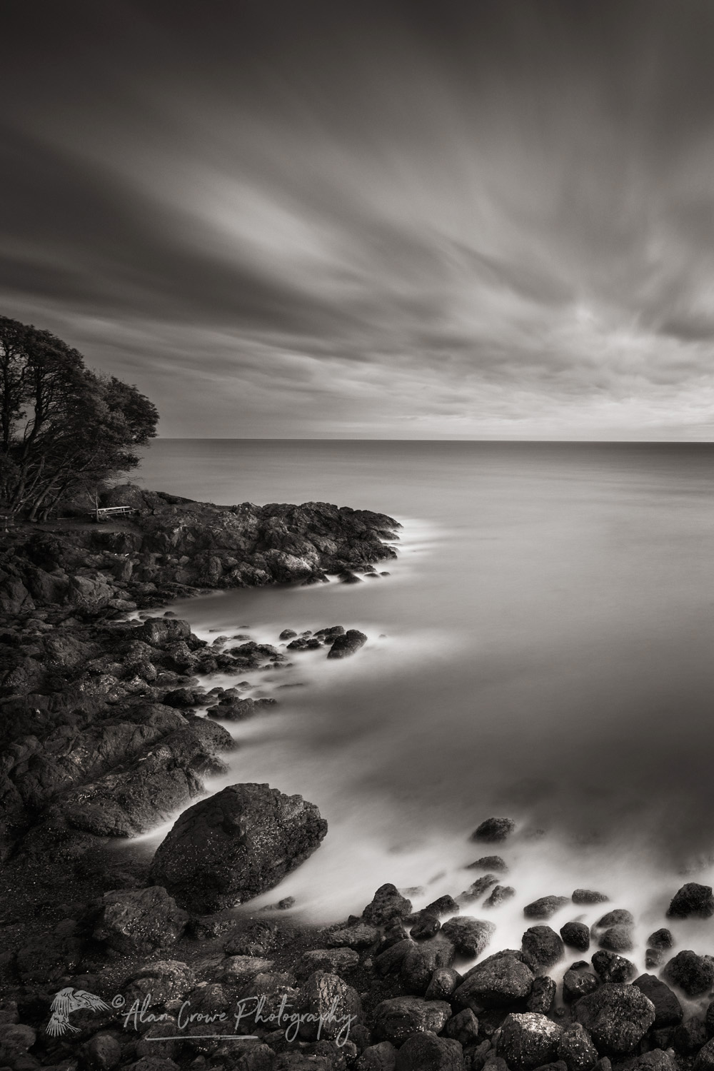Haro Strait from Lime Kiln Point State Park, San Juan Island Washington #79315bw