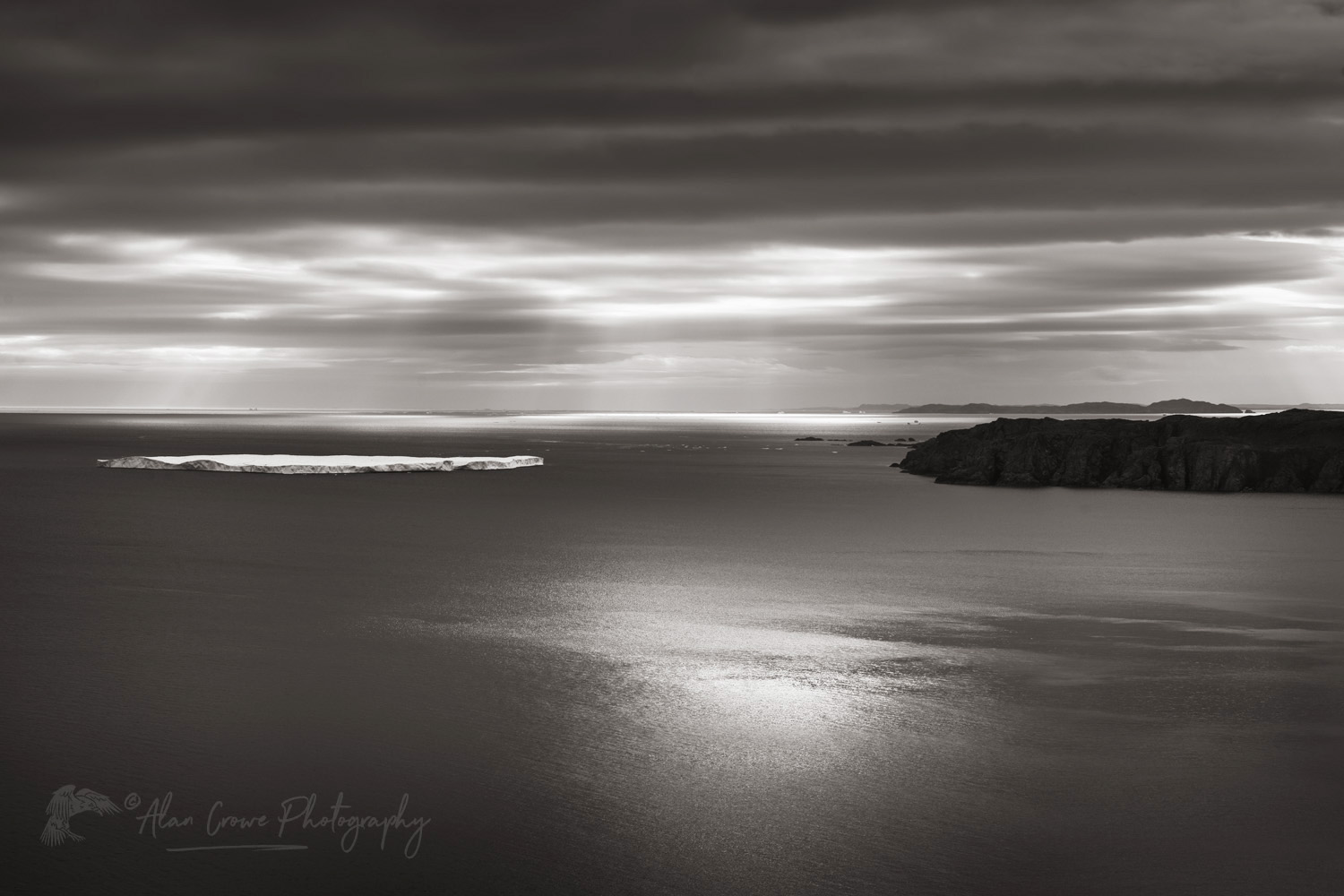 Tabular iceberg near Twillingate, Newfoundland and Labrador Canada #79749bw