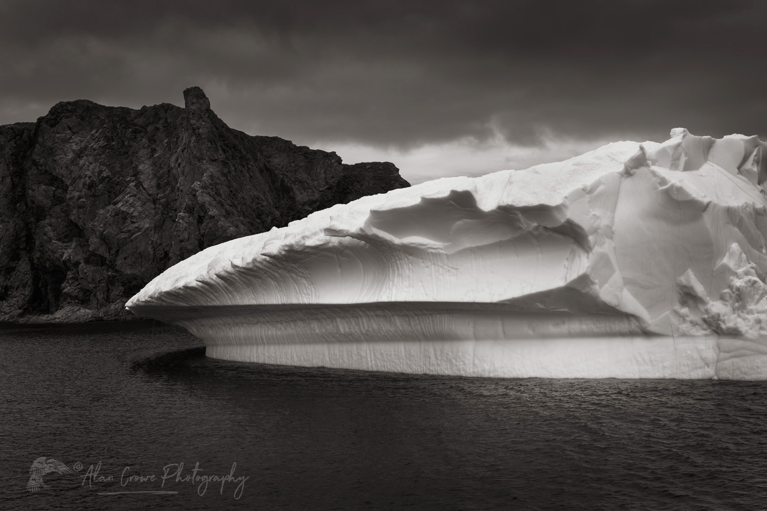 Iceberg in Spiller's Cove Newfoundland and Labrador Canada #79810bw